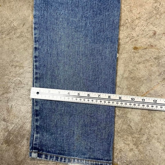 Vintage 90s American eagle straight leg blue denim jeans Size 36x34 - Picture 7 of 7